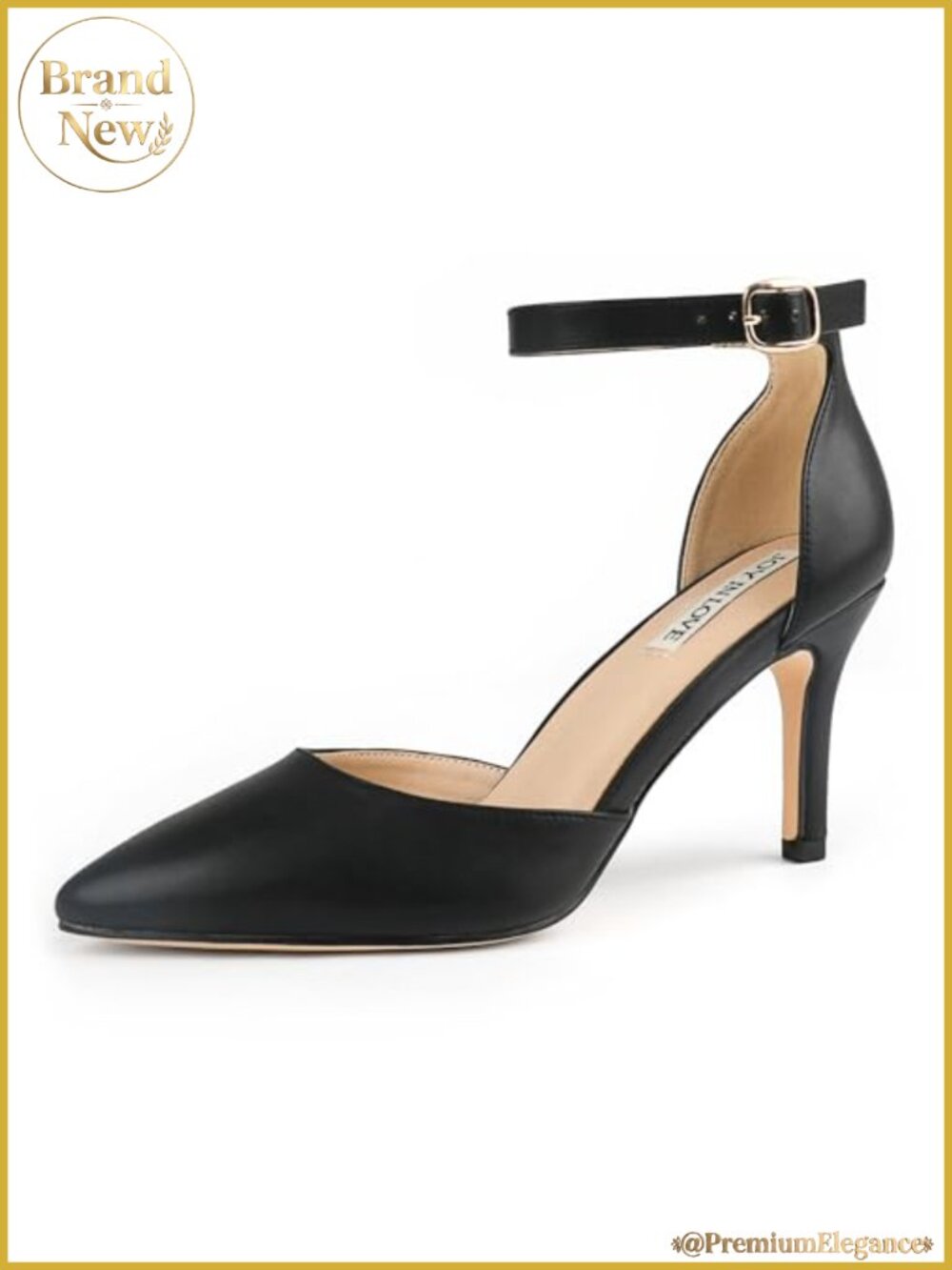 Women's Pumps 3" Stiletto Closed Toe Heels Ankle Strap